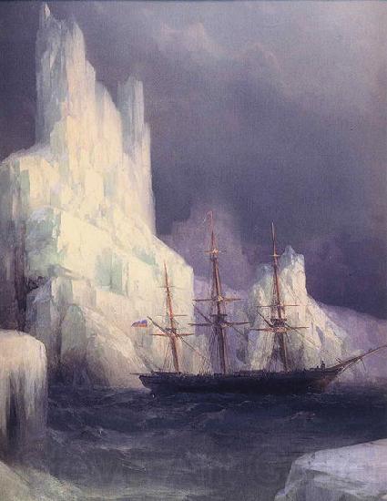 Ivan Aivazovsky Icebergs in the Atlantic France oil painting art